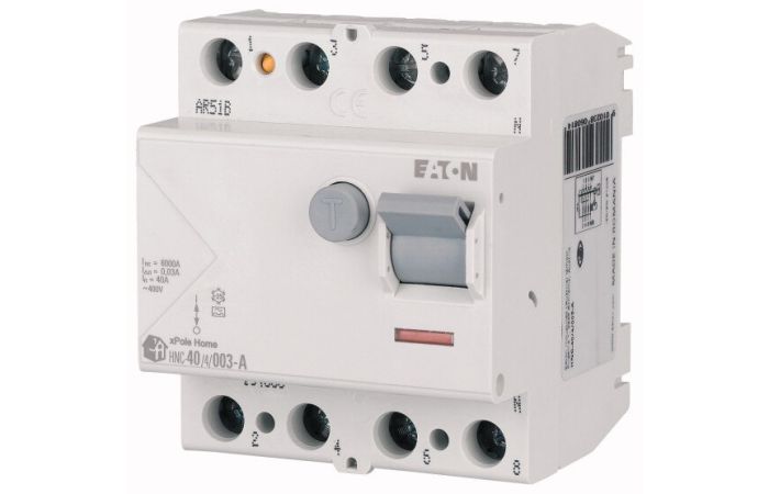 Wyłącznik r&oacute;żnicowoprądowy 4P 40A 30mA typ A, HNC-40/4/003-A | 194688 Eaton