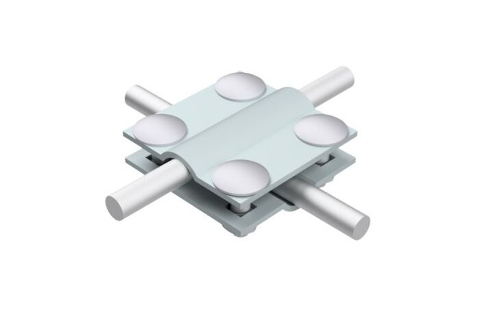 Złącze krzyżowe 4xM6x20 dwie płytki płytki, B do 30mm | AH01031 AH Hardt