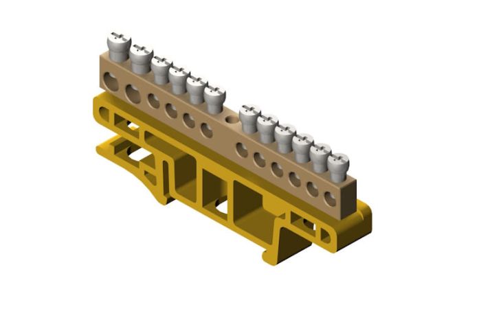 Listwa zaciskowa 12-torowa do montażu na listwie TH35, zielona | 0921-01 Elektro-Plast Nasielsk