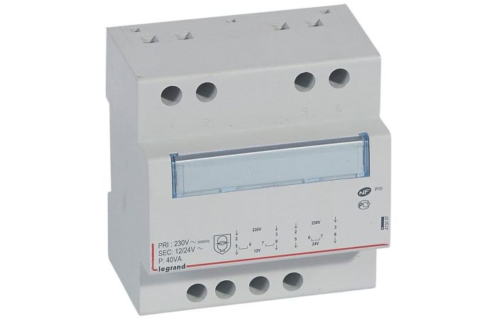 Transformator modułowy bezpieczeństwa TR340 230/12-24 40VA | 413097 Legrand