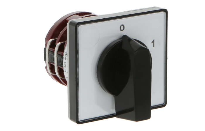 Łącznik krzywkowy* 4G25-10-U, 25A, bez obudowy, pokrętło czarne 3-biegunowy (0-1) | 63-840304-031 Apator