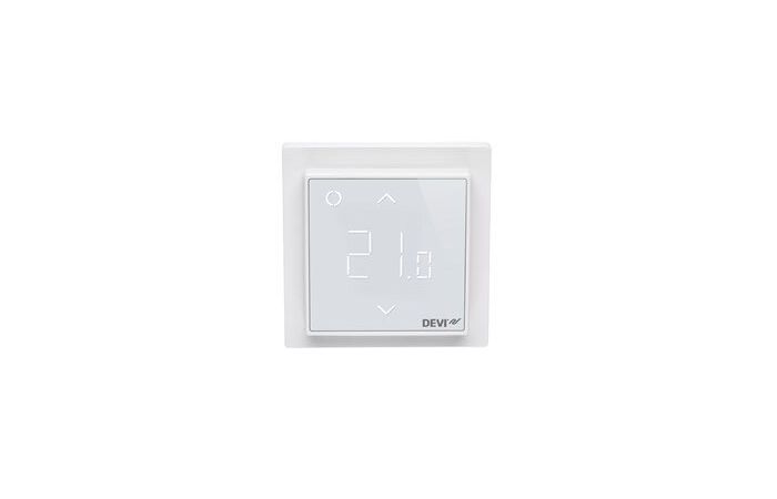 Termostat DEVIreg SmartFi 220-240V AC 50/60Hz 5stC/45st/C5stC/35stC podłog/powiet IP21, śnieżnobiały | 140F1140 Danfoss