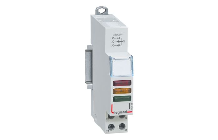 Lampka sygnalizacyjna potrójna LED 3 kolorowa (czerwona, żółta, zielona) 230V | 412934 Legrand