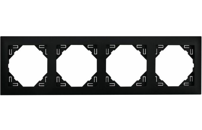 Ramka poczwórna, czarny mat, Logus 90 / Aquarella | 90940TPM Efapel