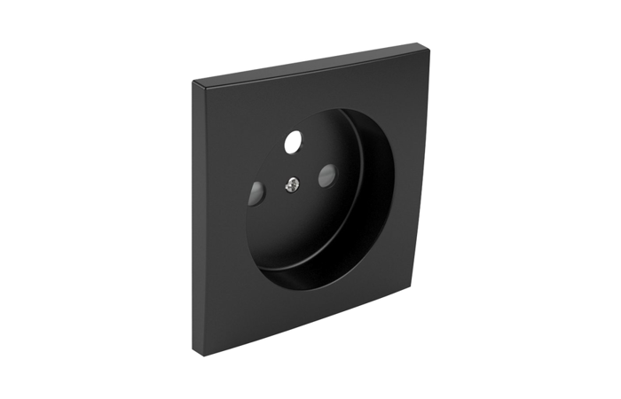 Element centralny do gniazda z/u z zabezpieczeniem przed dziećmi, czarny, LOGUS 90 | 90652TPM Efapel