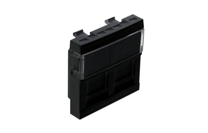 Moduł 2xzłącze RJ, czarny, Quadro 45 | 45971SPM Efapel