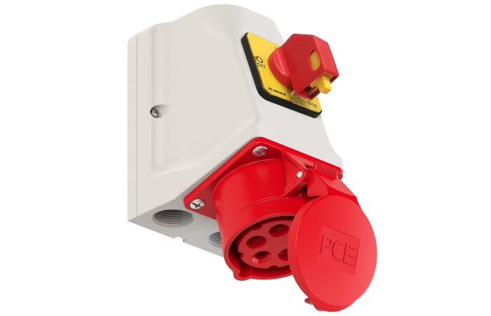 Gniazdo z wyłącznik 0-1 32A 5P IP44 | 925-6w PCE