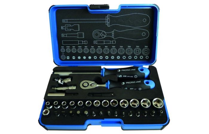 Zestaw kluczy nasadowych PSTS35 z grzechotką 054407 | 05103762 PROTEC.class