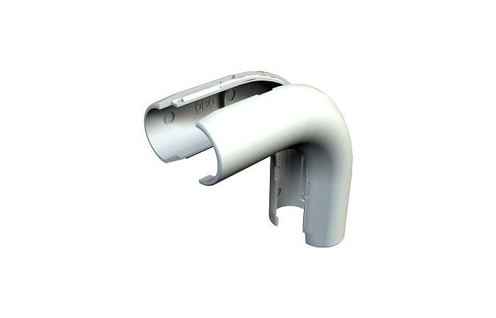 Łuk 90 Quick-Pipe M25, PVC, jasnoszary, 7035 2953 B M25 LGR | 2153868 Obo Bettermann