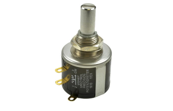 Potencjometr osiowy wieloobrotowy 10kOhm 2W +/-5% 6,35mm drutowy | 534-10K Vishay