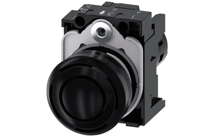 Brzęczyk kompaktowy, 22mm, tworzywo, czarne, dźwięk ciągły 2,4kHz, IP40, SIRIUS ACT | 3SU1200-6KB10-1AA0 Siemens
