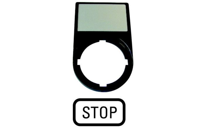 Tabliczka opisowa, ramka tabliczek STOP, M22S-ST-GB0, czarna RMQ-Titan M22 | 216494 Eaton
