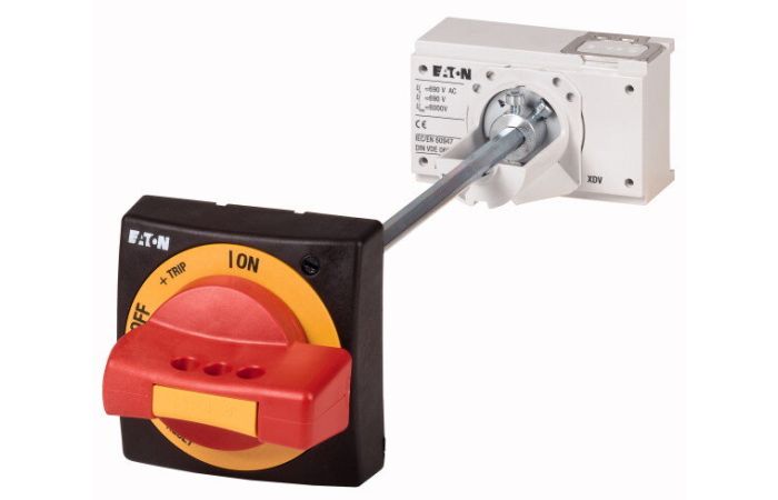 Rękojeść drzwiowa do przycisku bezpieczeństwa, NZM2-XTVDVR, czerwono-żółta | 260180 Eaton