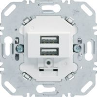 Mechanizm gniazda USB ładowania 3.0 A 230 V, biały, mat, One.platform | 260209 Hager