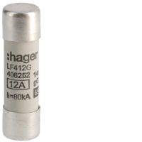 Wkładka bezpiecznikowa cylindryczna CH-14 14x51mm gG 12A 500VAC | LF412G Hager