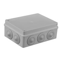 Puszka n/t S-BOX 190x140x70mm 10 dławików, bezhalogenowa, IP65, szara | S-BOX 406 Pawbol