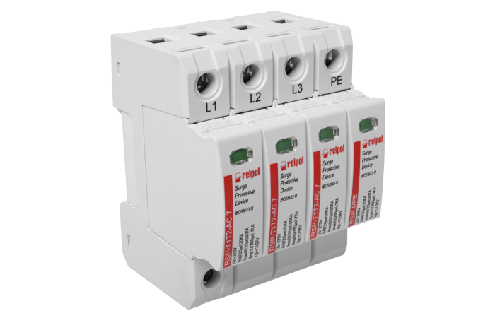 Ograniczniki do instalacji elektrycznych RSP-T1T2-AC 7/4P | 2617128 Relpol