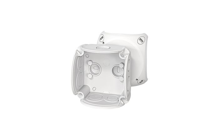 Puszka do instal wewn,, IP66, z dławnicami membranowymi, 84x84x55mm, bez zacisków szary DK 0100 GZ | 62000450 Hensel