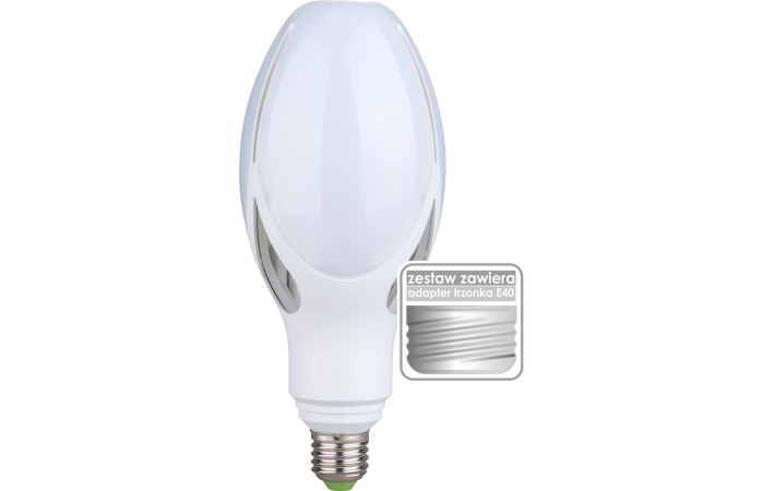 Lampa LED Intense Boost ED90 45W 7300lm 4000K E27/E40 230V dodatkowy trzonek w komplecie | LED-3126 Helios