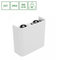 Oprawa na elewację LUNARIX 2 4W CCT 3000/4000/6000K 230V IP54 RA90 110X110X40mm biała góra/dół | SLIP007019 Wojnarowscy