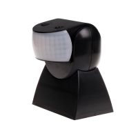 Czujnik ruchu PIR 180st DR-04B czarny IP65 Un=230V AC P=1200W montaż ścienny | DR-04B F&F
