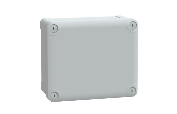 Puszka ABS IP66 IK07 wew 175x150x80 (WxSxG) zew 193x164x87 nieprzezr pokr W20 RAL7035, S3D, Thalassa | NSYTBS19168 Schneider Electric