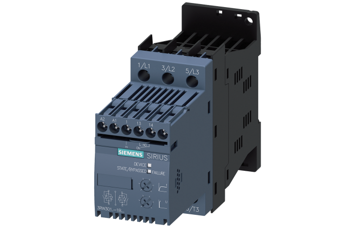 Softstart SIRIUS łagodny rozruch S00, 17,6A, 7,5kW/400V, 40 stopni, AC200-480V, AC/DC24V | 3RW3018-1BB04 Siemens